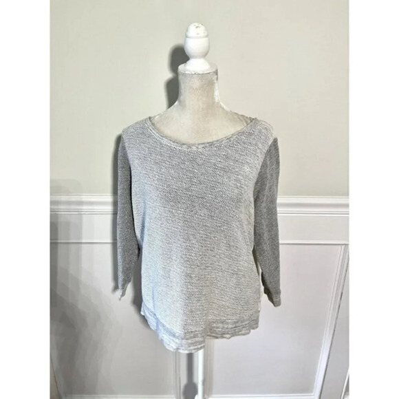 American Eagle Mixed Material Pullover Cross Back Top M - Picture 1 of 5